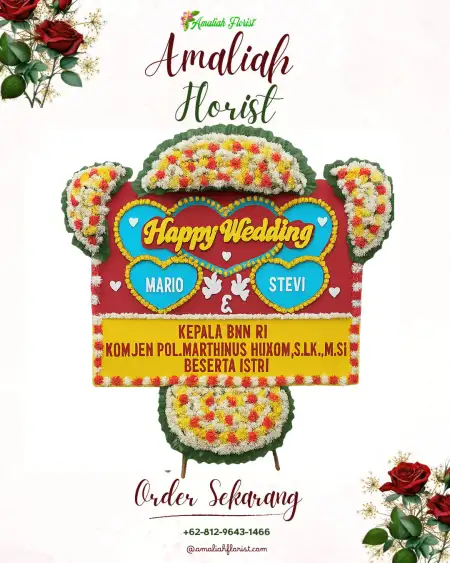 Papan Bunga Pernikahan Bojongloa